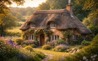 cottage-toit-chaume-nature-verdoyante