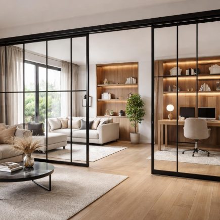 interieur-moderne-cloison-verre-bois