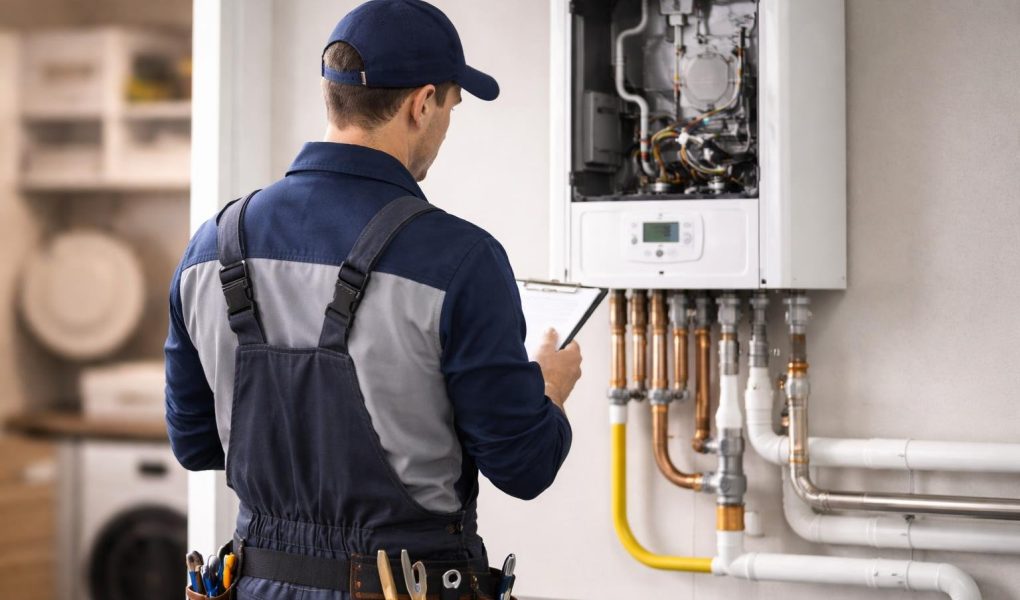 technicien-chaudiere-gaz-buanderie-moderne