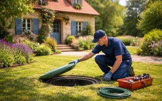 maison-campagne-technicien-uniforme-jardin