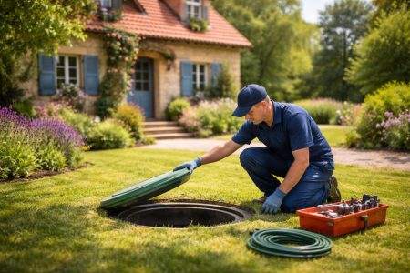 maison-campagne-technicien-uniforme-jardin