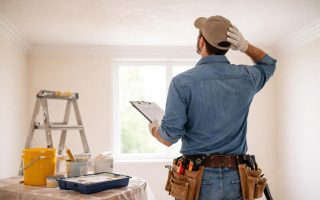 personne-bricolage-examine-plafond-outils-peinture