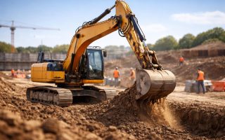 pelleteuse-chantier-ouvriers-ciel-clair