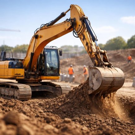 pelleteuse-chantier-ouvriers-ciel-clair