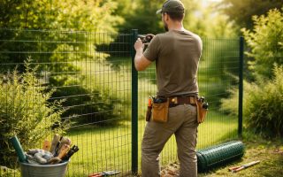 personne-cloture-jardin-ensoleille-plantes