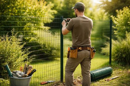 personne-cloture-jardin-ensoleille-plantes