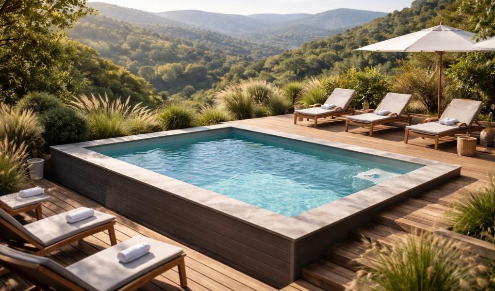 piscine-moderne-terrasse-transats-collines