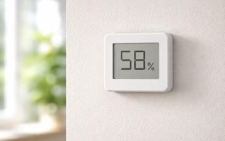 platre-hygrometre-numerique-eclaire-fenetre
