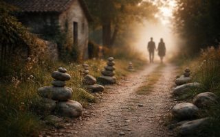chemin-cailloux-maison-ancienne-silhouettes
