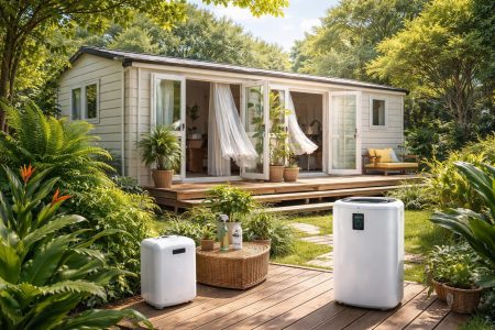mobil-home-paysage-verdoyant-plantes-luxuriantes