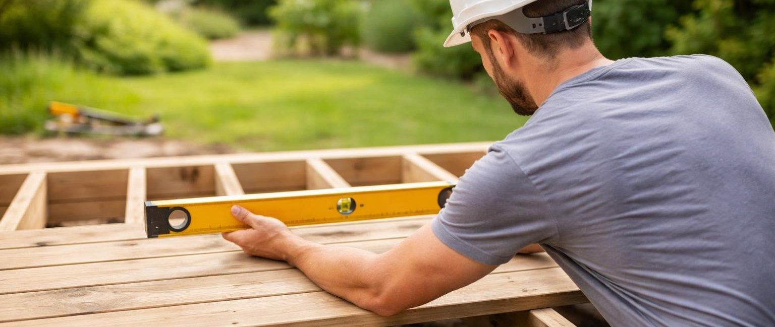 ouvrier-casque-niveau-terrasse-jardin