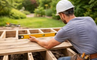 ouvrier-casque-niveau-terrasse-jardin