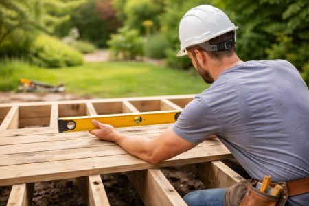 ouvrier-casque-niveau-terrasse-jardin